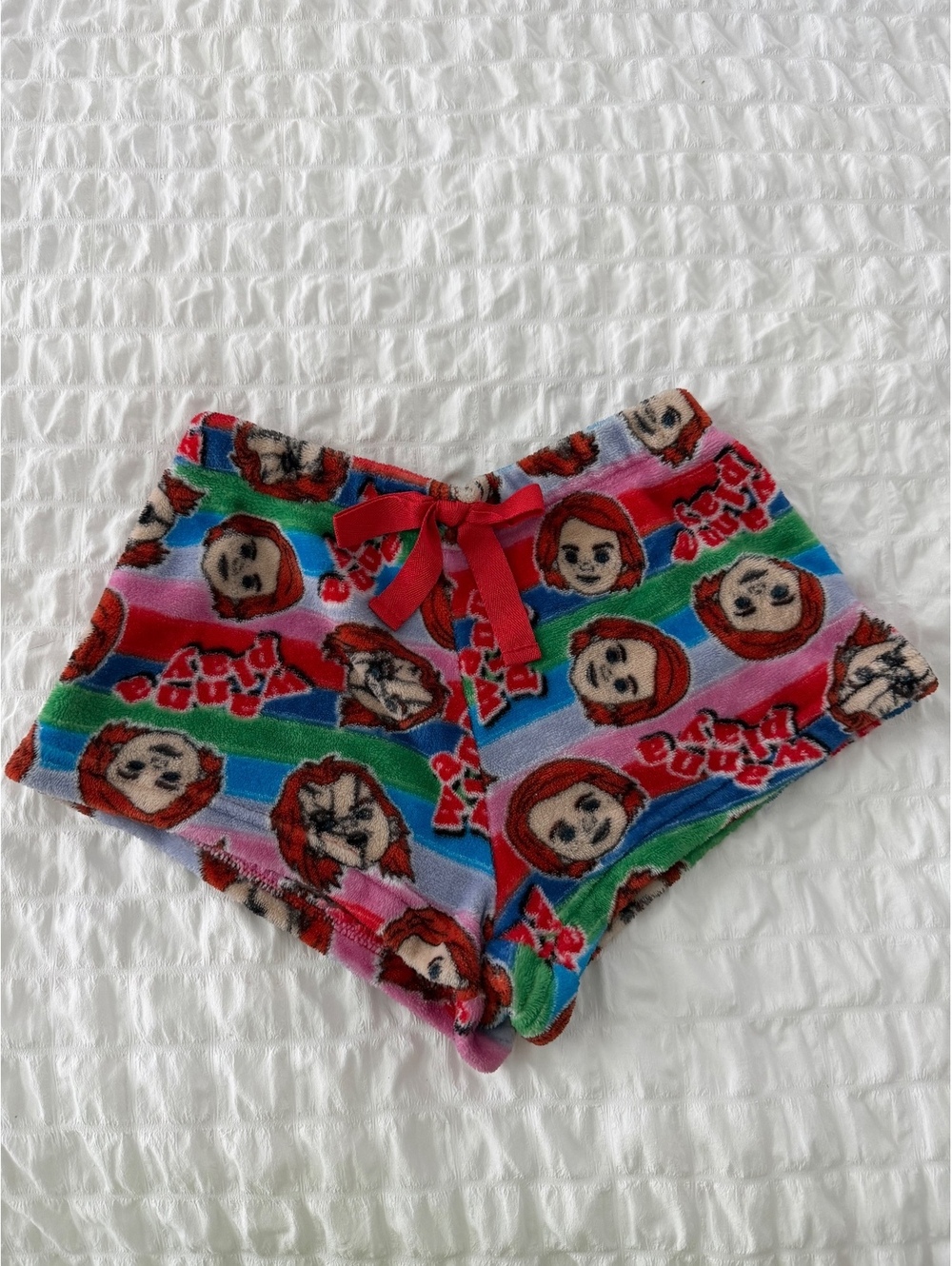 Chucky Plush Pajama Shorts Size M